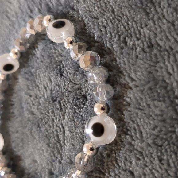 Evil Eye 3 bracelet lot silver grey - Picture 7 of 7